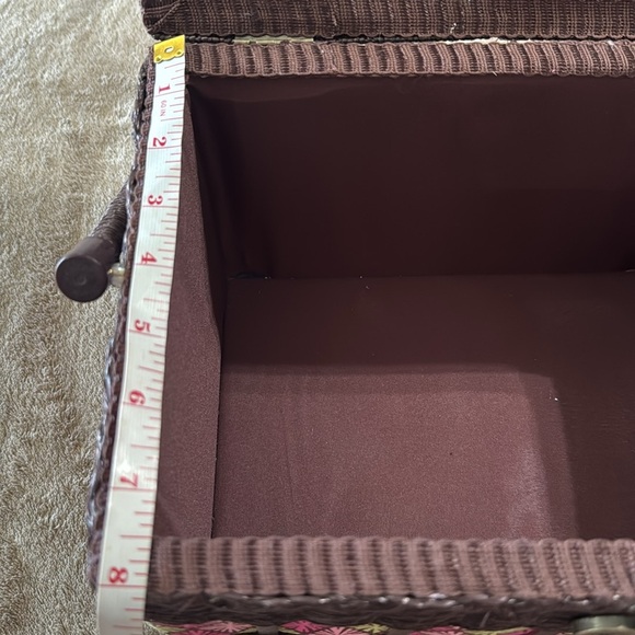 Sew Box Pink and Brown Woven Storage Basket - Picture 9 of 9